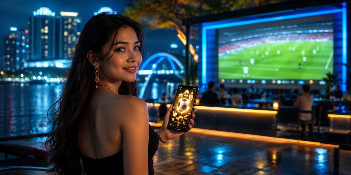 Pengguna Malaysia bertaruh bola sepak langsung melalui platform jcbet semasa perlawanan