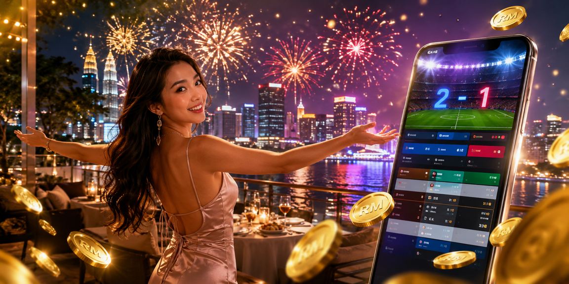 Pengguna mengakses platform jcbet melalui telefon pintar di Petaling Jaya